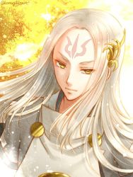 Rule 34 | 1boy, bad id, bad twitter id, fire emblem, fire emblem fates, hanasaki komugi, izana (fire emblem), japanese clothes, long hair, looking at viewer, male focus, nintendo, solo, tattoo, white hair