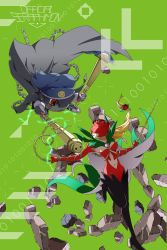 Rule 34 | banchomamemon, banchou, blonde hair, cape, delinquent, digimon, flower, highres, official seraphimon, red eyes, rose, rosemon