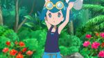 Rule 34 | animated, blue eyes, blue hair, creatures (company), game freak, gen 7 pokemon, goggles, lana (pokemon), nintendo, pokemon, pokemon (anime), pokemon sm, popplio, swimsuit, underwater, undressing, video