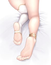 Rule 34 | anklet, bare legs, barefoot, ceres fauna, feet, foot focus, green toenails, highres, hikigaya 0926, hololive, hololive english, jewelry, kneeling, legs, nail polish, single thighhigh, soles, thighhighs, toeless legwear, toenail polish, toenails, toes, virtual youtuber