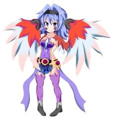 Rule 34 | 10s, belt, blue hair, cardfight!! vanguard, feathers, fur, headband, pale moon, purple eyes, shoes, starlight melody tamer farah, thighhighs, wings