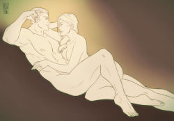 Rule 34 | 1boy, 1girl, aftersex, albert wesker, alex wesker, breasts, cuddling, cuddling, looking at another, lying back, lying on person, multieleonora96, resident evil, resident evil: revelations 2, resting, sex