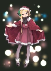 Rule 34 | 1girl, abigail williams (fate), black bow, black pantyhose, black ribbon, blonde hair, blue eyes, bow, christmas ornaments, coat, dress, fate/grand order, fate (series), green bow, hat, highres, looking at viewer, mary janes, open mouth, pantyhose, parted bangs, polka dot, polka dot bow, red coat, red dress, red headwear, ribbon, santa hat, shoes, uno ryoku