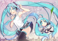 Rule 34 | + +, 2girls, ahoge, aqua eyes, aqua hair, arm up, armpits, boots, chestnut mouth, chibi, detached sleeves, dua persona, finger to mouth, hatsune miku, long hair, looking at viewer, multiple girls, nail polish, necktie, one eye closed, open mouth, ringo sui, skirt, spring onion, thigh boots, thighhighs, twintails, very long hair, vocaloid