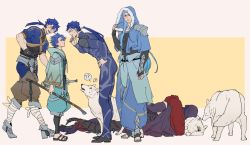 Rule 34 | 3others, 5boys, ?, ^ ^, animal, armor, bandages, belt, blue hair, bodysuit, boots, cape, capelet, child, closed eyes, confused, cu chulainn (caster) (fate), cu chulainn (fate), cu chulainn (fate) (all), cu chulainn (fate/prototype), cu chulainn (fate/stay night), cu chulainn alter (fate), cu chulainn alter (fate/grand order), cu chulainn alter (third ascension) (fate), dog, fate/grand order, fate/grand order arcade, fate/prototype, fate/stay night, fate (series), faulds, from side, full body, fur-trimmed cape, fur-trimmed hood, fur trim, gloves, greaves, hand on own chin, hand on own hip, high heels, highres, holding, holding staff, hood, hood up, hooded capelet, iash, lancer, leg warmers, long hair, looking at another, lying, male focus, multiple boys, multiple others, official alternate costume, on side, pants, pauldrons, puffy pants, puppy, sandals, setanta (fate), short sleeves, shoulder armor, spikes, staff, standing, tail, toeless footwear, vambraces, white wolf, wolf
