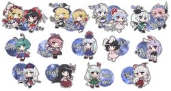 6+girls :3 :d :o ;d alice_margatroid animal_ears antennae arrow_(projectile) ascot barefoot bird_ears bird_wings black_bow black_bowtie black_cape black_footwear black_hair black_hairband black_hat black_jacket black_skirt black_vest blonde_hair blue_bow blue_dress blue_eyes blue_footwear blue_hair blue_hat blue_kimono blue_shorts blunt_bangs blunt_ends blush book bow bow_(weapon) bowtie braid branch broom broom_riding brown_dress brown_eyes brown_footwear brown_socks cape character_name chibi chibi_only closed_mouth collared_shirt commentary_request crescent crescent_pin cross detached_sleeves dress earrings everyone fang fang_out floppy_ears footwear_bow frilled_bow frilled_dress frilled_hair_tubes frilled_hairband frilled_hat frilled_shirt_collar frilled_skirt frills frown fujiwara_no_mokou gohei green_bow green_dress green_hair green_ribbon green_skirt green_vest grey_eyes grey_hair grin hair_bow hair_tubes hairband hakurei_reimu hand_on_own_chest hand_on_own_hip hand_to_own_mouth hat hat_bow hat_ribbon highres holding holding_arrow holding_book holding_bow_(weapon) holding_branch holding_gohei holding_knife holding_sword holding_umbrella holding_weapon horn_bow horn_ornament horns houraisan_kaguya imperishable_night inaba_tewi index_finger_raised izayoi_sakuya jacket japanese_clothes jeweled_branch_of_hourai jewelry kamishirasawa_keine kimono kirisame_marisa knife konpaku_youmu konpaku_youmu_(ghost) long_hair long_sleeves looking_at_viewer mirei_(miirei) mob_cap multicolored_clothes multicolored_dress multiple_girls mystia_lorelei neck_ribbon neckerchief necktie no_shoes one_eye_closed open_mouth outline outstretched_arm pants pink_dress pink_eyes pink_hair pink_hairband pink_hat pink_shirt pink_skirt puffy_short_sleeves puffy_sleeves purple_hair rabbit_ears red_bow red_cape red_cross red_dress red_eyes red_footwear red_neckerchief red_necktie red_pants red_ribbon red_shirt red_skirt reisen_udongein_inaba remilia_scarlet ribbon ribbon-trimmed_sleeves ribbon_trim saigyouji_yuyuko shanghai_doll sheath shirt shoes short_hair short_sleeves shorts sidelocks single_earring skin_fang skirt sleeve_garter sleeveless sleeveless_shirt smile socks sword teeth touhou triangular_headpiece twin_braids two-sided_cape two-sided_fabric umbrella unsheathed upper_teeth_only v-shaped_eyebrows vest waist_bow weapon white_bow white_bowtie white_dress white_shirt white_skirt white_sleeves white_socks white_umbrella winged_footwear winged_hat wings wriggle_nightbug wrist_cuffs yagokoro_eirin yakumo_yukari yellow_ascot yellow_eyes