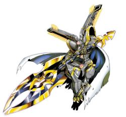 Rule 34 | alphamon, armor, cape, digimon, full armor, holding, holding weapon, royal knights, shoulder pads, simple background, tagme, weapon, white background