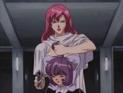 Rule 34 | 1990s (style), 2girls, agent aika, aika (series), aiming, aiming at viewer, animated, animated gif, ascot, ass, black delmo, black delmo leader, black jacket, black skirt, blue eyes, blush, bob cut, breasts, carrying, carrying over shoulder, cleavage, closed eyes, covered erect nipples, crotch seam, delmo, delmogeny uniform, dress, drooling, grabbing, gun, hand on another&#039;s thigh, hand on own ass, handgun, holding, holding gun, holding weapon, indoors, jacket, juliet sleeves, large breasts, long hair, long sleeves, medium breasts, multiple girls, neena hagen, panties, pantyshot, pink hair, pistol, pleated skirt, puffy sleeves, purple hair, red ascot, red lips, retro artstyle, saliva, screencap, short hair, skirt, spanking, standing, thighhighs, thighs, unconscious, underwear, uniform, weapon, white legwear, white panties, yuri