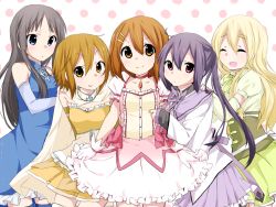 Rule 34 | 5girls, akemi homura, akemi homura (cosplay), akiyama mio, alternate color, bad id, bad pixiv id, cosplay, hirasawa yui, k-on!, kaname madoka, kaname madoka (cosplay), kotobuki tsumugi, mahou shoujo madoka magica, miki sayaka, miki sayaka (cosplay), multiple girls, nakano azusa, naru (andante), sakura kyoko, sakura kyoko (cosplay), tainaka ritsu, tomoe mami, tomoe mami (cosplay)