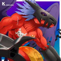 Rule 34 | 1other, cyborg, digimon, digimon (creature), dragon, megadramon, other focus, solo, wings