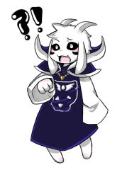 Rule 34 | 1boy, asriel dreemurr, full body, male focus, aged up, simple background, solo, tagme, undertale, white background