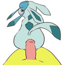 Rule 34 | ambiguous gender, anal, animated, animated gif, aogami, ass, bestiality, blush, creatures (company), furry, game freak, gen 1 pokemon, gen 4 pokemon, glaceon, hypno, looking back, nintendo, no humans, penis, pokemon, pokemon (creature), purple eyes, sex, simple background, tail, third-party edit, uncensored, white background