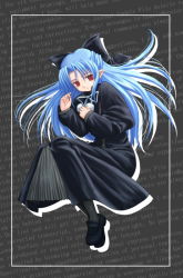 Rule 34 | 00s, 1girl, half updo, len (tsukihime), melty blood, pointy ears, red eyes, solo, tsukihime, type-moon