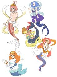 Rule 34 | blue hair, cinnamon (sweetest-ariess), crown, fukaboshi, genderswap, genderswap (ftm), genderswap (mtf), highres, king, manboshi, mermaid, merman, monster boy, monster girl, neptune (one piece), one piece, otohime (one piece), pink hair, prince, princess, queen, ryuuboshi, shirahoshi, siblings