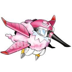 armor bird crests_(digimon) digimental_of_kindness digimon digimon_(creature) dry_designs goggles hawkmon highres hummingbird oridigi original solo