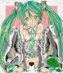Rule 34 | blush, boots, breasts, censored, clothed sex, green eyes, green hair, hatsune miku, heart, heart-shaped pupils, heart censor, long hair, m auctions, nipples, penis, pussy, pussy juice, sex, solo focus, symbol-shaped pupils, thigh boots, thighhighs, transparent censoring, twintails, vaginal, very long hair, vocaloid