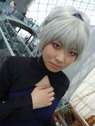 Rule 34 | cosplay, darker than black, dress, nomura mizuho, photo (medium), silver hair, tagme, yin (darker than black)