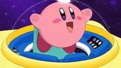 Rule 34 | against glass, anime screenshot, chair, happy, kirby, kirby: right back at ya, kirby (series), lowres, nintendo, outer space, screencap, shoes, smile, solo, spaceship