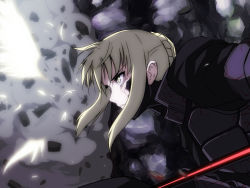 Rule 34 | 00s, 1girl, armor, armored dress, artoria pendragon (all), artoria pendragon (fate), blonde hair, dress, fate/stay night, fate (series), fullmetal alchemist, puyo (puyotopia), saber (fate), saber alter, solo, yellow eyes