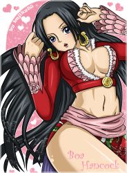 Rule 34 | 1girl, absurdres, amazon lily, boa hancock, breasts, cleavage, female focus, highres, midriff, one piece, skirt, solo