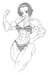 Rule 34 | extreme muscles, monochrome, muscular, muscular arms, muscular female, purukogi (plasma beach), tagme, tainaka ritsu
