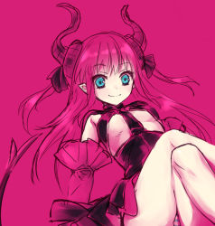 Rule 34 | 10s, 1girl, asymmetrical horns, bad id, bad pixiv id, blue eyes, blush, breasts, crossed legs, detached sleeves, dress, elizabeth bathory (fate), elizabeth bathory (fate/extra ccc), elizabeth bathory (first ascension) (fate), fate/extra, fate/extra ccc, fate (series), frills, horns, long hair, panties, pink hair, pink theme, small breasts, smile, solo, striped clothes, striped panties, tail, underboob, underwear, uneven horns, utsugi (skydream)