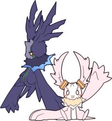 Rule 34 | cherubimon, cherubimon (vice), cherubimon (virtue), digimon, digimon (creature), holy ring, horns, long ears, open mouth, yellow eyes
