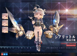 Rule 34 | 1girl, :d, ;d, ^ ^, aged down, ahoge, artist name, asymmetrical legwear, asymmetrical sleeves, azur lane, black footwear, black gloves, black jacket, bow, bow panties, brown eyes, brown hair, cannon, character name, closed eyes, closed mouth, expressions, fangs, fingerless gloves, gloves, gluteal fold, hair ornament, jacket, janyhero, layered sleeves, long sleeves, machinery, navel, no pants, one eye closed, open mouth, over-kneehighs, panties, seattle (azur lane), shoes, short over long sleeves, short sleeves, single over-kneehigh, single thighhigh, smile, star (symbol), thighhighs, turret, two side up, underwear, uneven legwear, uneven sleeves, white panties, white thighhighs, wide sleeves