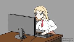 Rule 34 | 1girl, angry, animated, blonde hair, desk, hololive, hololive english, kicking, medmig.art, punching, screaming, short hair, sound, video, virtual youtuber, watson amelia