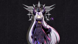 Rule 34 | 1girl, animal, animal on head, bird, bird on head, black coat, black thighhighs, blush, braid, coat, collar, commentary, crow, crow (la+ darknesss), demon girl, demon horns, english commentary, hair between eyes, highres, hololive, holox, horns, la+ darknesss, long hair, long sleeves, looking at viewer, metal collar, multicolored hair, narushi sasu, on head, pointy ears, purple hair, silver hair, sleeves past fingers, sleeves past wrists, streaked hair, striped horns, thighhighs, two-tone hair, virtual youtuber, yellow eyes