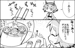 Rule 34 | &gt; &lt;, +++, 10s, 4girls, ^ ^, artist name, comic, commentary request, closed eyes, fairy (kancolle), greyscale, headgear, herada mitsuru, kantai collection, monochrome, multiple girls, mutsu (kancolle), open mouth, short hair, translation request