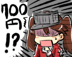 Rule 34 | 10s, 1girl, bad id, bad pixiv id, blush stickers, brown hair, comic, engiyoshi, gameplay mechanics, japanese clothes, jewelry, kantai collection, kariginu, looking at viewer, ring, ryuujou (kancolle), solo, ^^^, sweat, translation request, twintails, visor cap