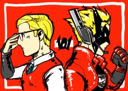 Rule 34 | blonde hair, blue eyes, clenched hand, dual persona, glasses, headset, mask, nintendo, platinum games, the wonderful 101, will wedgewood, wonder red