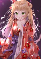 Rule 34 | 1girl, aizawa (aizawatsu), blush, bow, brown hair, double bun, girls&#039; frontline, green eyes, hair bow, hair bun, hair ribbon, highres, japanese clothes, kimono, long hair, long sleeves, red bow, red kimono, red ribbon, rfb (girls&#039; frontline), rfb (new year&#039;s mvp) (girls&#039; frontline), ribbon, sash, solo, wide sleeves