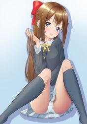 Rule 34 | 1girl, aqua eyes, artist name, artist request, bare legs, black cardigan, black jacket, black legwear, blue eyes, blush, bow, breasts, brown hair, buttons, cardigan, checkered clothes, checkered skirt, collared shirt, female focus, hair between eyes, hair bow, highres, holding, holding hair, jacket, long hair, long sleeves, looking at viewer, love live!, love live! nijigasaki high school idol club, miniskirt, nail, nail polish, nijigasaki academy school uniform, no shoes, osaka shizuku, parted lips, pink nails, plaid, plaid skirt, pleated, pleated skirt, ponytail, red bow, ribbon, school uniform, shirt, sitting, skirt, small breasts, smile, solo, white shirt, white skirt, yellow buttons, yellow neckwear, yellow ribbon