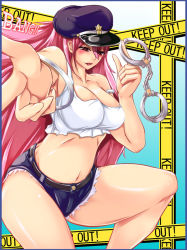 Rule 34 | breasts, capcom, cuffs, final fight, handcuffs, large breasts, poison (final fight), short top, shorts