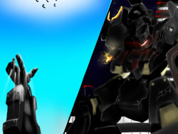 Rule 34 | armored core, armored core: for answer, cradle 03, damaged, from software, malzel, mecha, opening (armored core), robot, sky