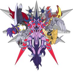 Rule 34 | claws, digimon, digimon story: lost evolution, giga devast, highres, horns, looking at viewer, monster, red eyes, wings