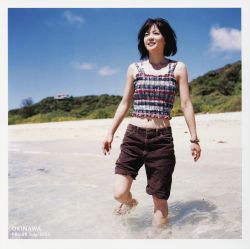 Rule 34 | a piacere, beach, highres, photo (medium), shorts, tank top, ueno juri
