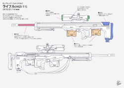 Rule 34 | 2018, arms note, bipod, bullpup, character sheet, commentary, commentary request, from side, fukai ryosuke, gun, gun sling, lineart, magazine (weapon), multiple views, no humans, rifle, scope, simple background, sniper rifle, spot color, translation request, weapon, weapon focus