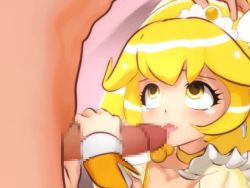 Rule 34 | 10s, 3d, animated, animated gif, blonde hair, censored, cure peace, d.d, handjob, kise yayoi, licking, penis, precure, smile precure!, tiara