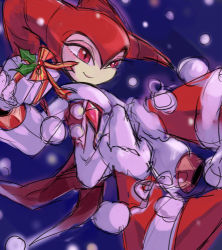 Rule 34 | 1other, alternate color, alternate costume, androgynous, christmas, christmas nights into dreams, gender request, gift, hat, jester cap, lowres, nights (character), nights into dreams, notoro, red eyes, santa costume, sega, smile, solo