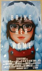 Rule 34 | 1girl, brown eyes, brown hair, commentary, glasses, mei (overwatch), movie poster, official art, overwatch, overwatch 1, sad, snowing, solo, the martian