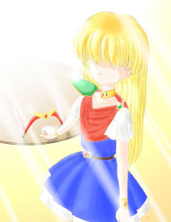 Rule 34 | 1990s (style), akazukin chacha, blonde hair, highres, light, magical princess, standing