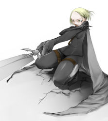 Rule 34 | 00s, bad id, bad pixiv id, claymore (series), claymore (sword), cloak, helen, short hair, solo, sword, thighs, weapon, yama