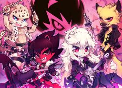 Rule 34 | 4boys, aion (show by rock!!), animal ears, animalization, crow (show by rock!!), drum, furry, furry male, guitar, instrument, male focus, multiple boys, rom (show by rock!!), sanrio, sebychu, show by rock!!, yaiba (show by rock!!)