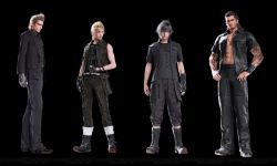 Rule 34 | 10s, 3d, 4boys, abs, black background, black hair, black jacket, blonde hair, final fantasy, final fantasy xv, fingerless gloves, formal, full body, gladiolus amicitia, glasses, gloves, ignis scientia, jacket, jewelry, leather, leather jacket, looking at viewer, male focus, multiple boys, necklace, noctis lucis caelum, official art, prompto argentum, spiked hair, square enix, suit, tattoo, vest, wristband