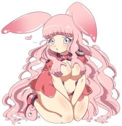 Rule 34 | + +, 1girl, animal ears, bad deviantart id, bad id, blue eyes, blush stickers, grabbing another&#039;s breast, breasts, chibi, cleavage, covering privates, covering breasts, full body, grabbing, large breasts, melona (queen&#039;s blade), melona (queen's blade), monster girl, navel, open mouth, pink hair, plump, prehensile hair, protean assassin melona, queen&#039;s blade, rabbit ears, revealing clothes, slime girl, solo, tobori