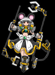 Rule 34 | 1girl, animal ears, bag, dowsing rod, graphite (medium), grey hair, highres, mechanical pencil, mouse ears, mouse tail, nazrin, pencil, red eyes, solo, tail, touhou, traditional media, uwa (rakko)