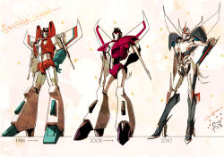 Rule 34 | evolution, high heels, multiple persona, robot, shoes, smirk, starscream, transformers, transformers animated, transformers prime, wings